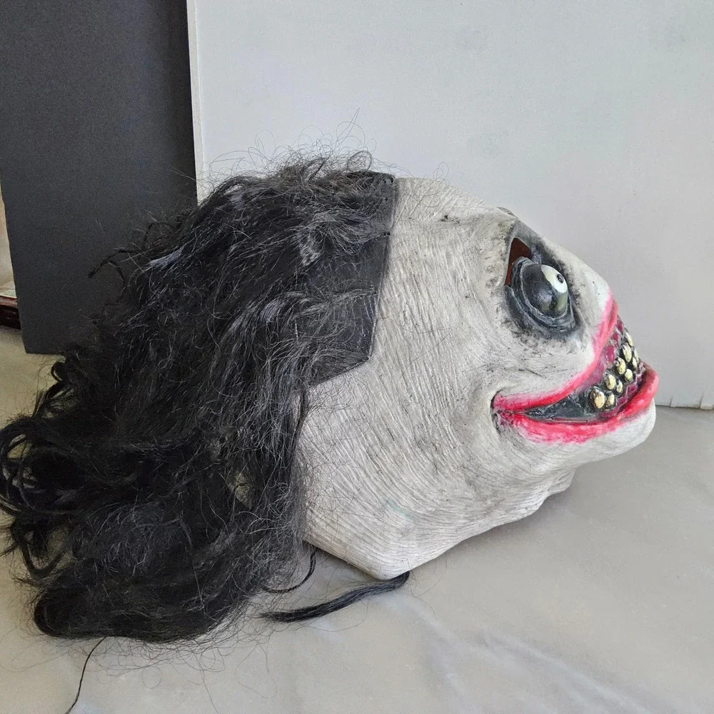 Jeff the Killer Mask Creepy Horror Halloween Costume Mask‎ with Hair